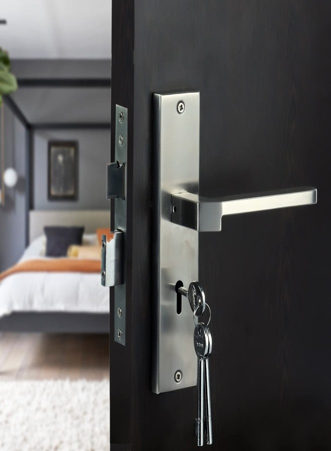 CRUST Premium 8 Inch Key Plate Mortise Door Lock Handle Set with Brass Lock Body with 3 Keys (Amity) - Image 2